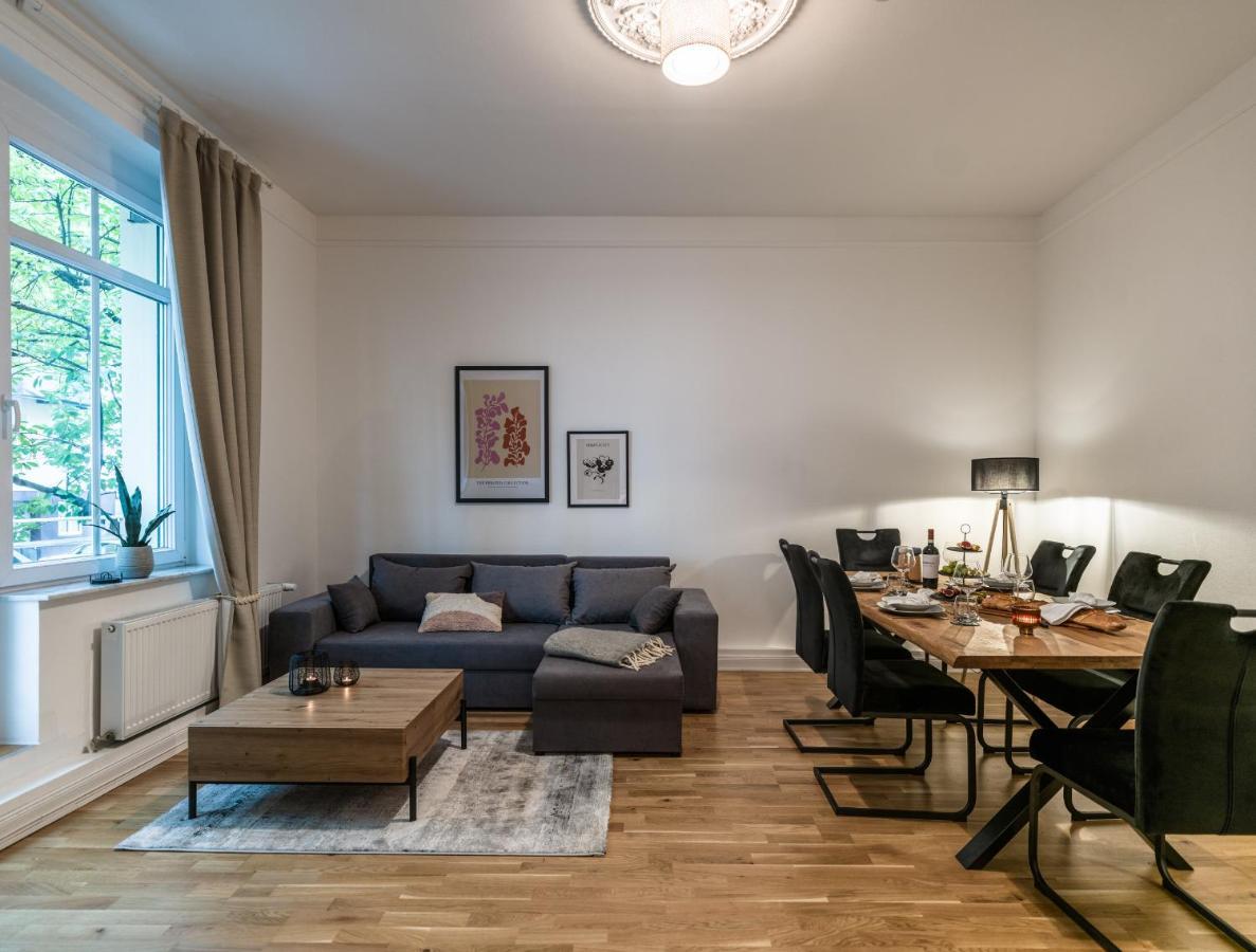 Hochwertige Altbauwohnung Im Modernen Stil In Wiesbaden - Kueche - Terrasse - Wlan - Zentral Екстер'єр фото