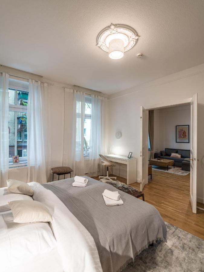 Hochwertige Altbauwohnung Im Modernen Stil In Wiesbaden - Kueche - Terrasse - Wlan - Zentral Екстер'єр фото